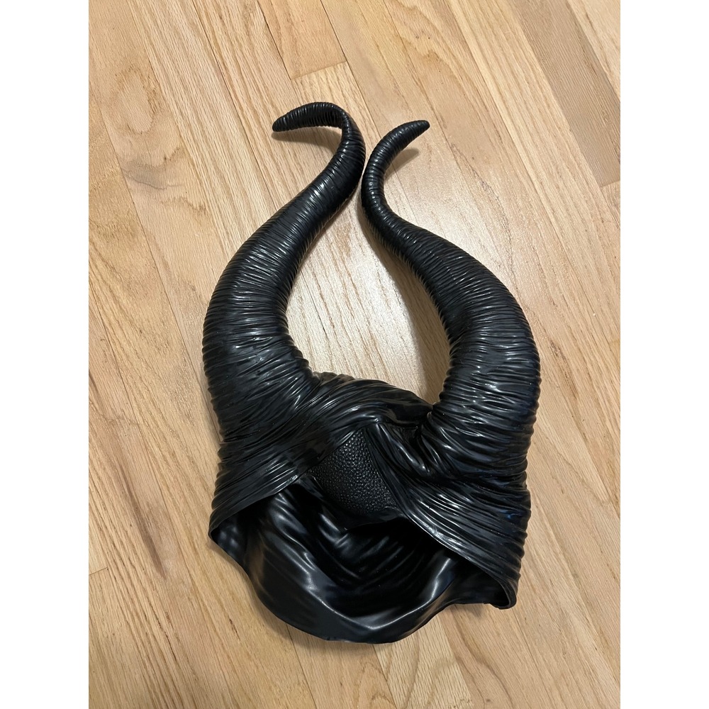 Black Maleficent Horns Costume Headpiece Villain Cosplay Halloween Accessory